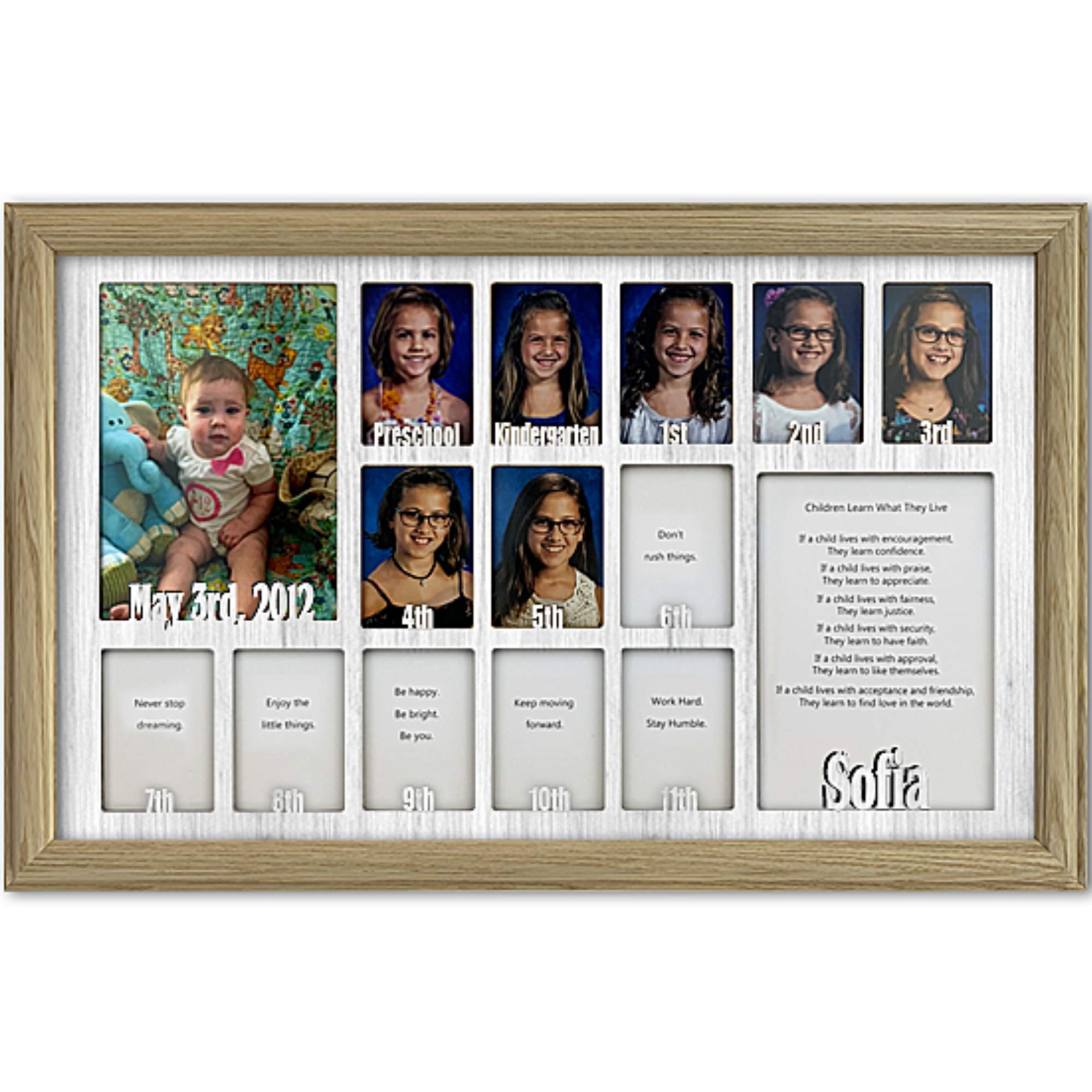 Personalized Northland School-Years Picture Frame - Holds Twelve 2.5