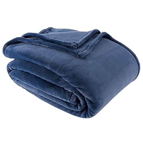 Berkshire Life LuxeLoft Soft & Cozy Queen Size Blanket (98x92 Inches) - Navy Blue - Perfect for Bed, Couch & Winter Warmth