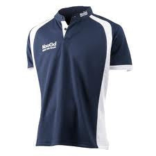 Kooga Junior Rugby Panel Teamwear Match & Training Shirt - Navy/White - Youth Rugby Jersey for Games & Practice