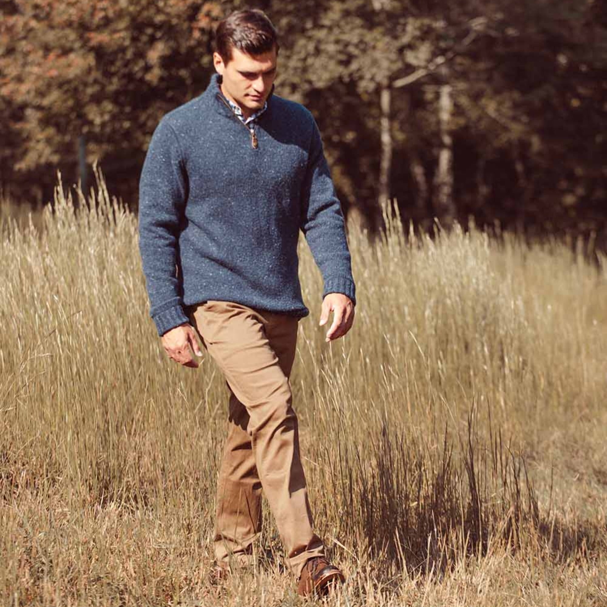 Premium Irish Wool Cumberland Donegal Sweater for Men & Women - Warm, Durable & Stylish Knitwear for Fall, Winter & Outdoor Adventures