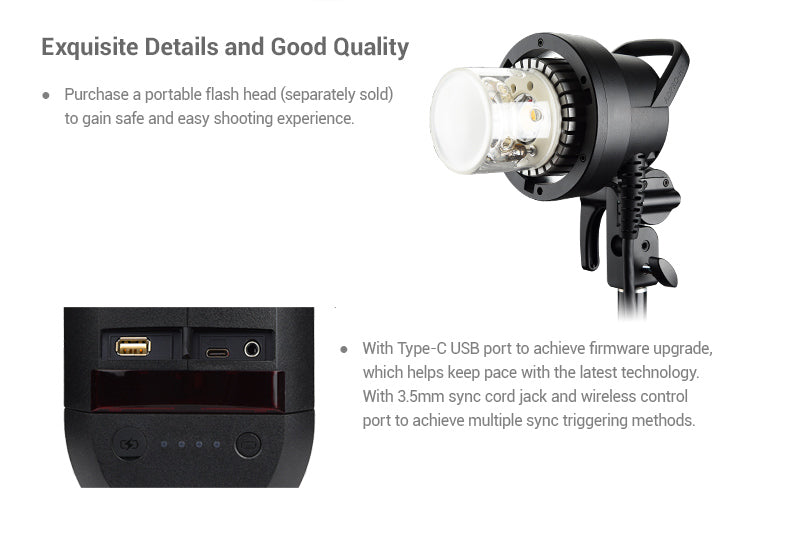 Godox AD600Pro TTL Monolight Strobe Flash - Professional Studio Lighting for Photography, Portraits, and Outdoor Shoots