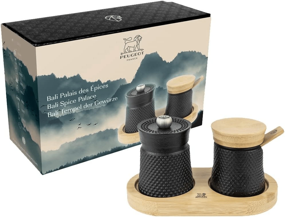 Peugeot Bali Cast Iron Spice Grinder - Premium 3-in-1 Salt, Pepper & Spice Mill Set for Gourmet Cooking & Kitchen Use