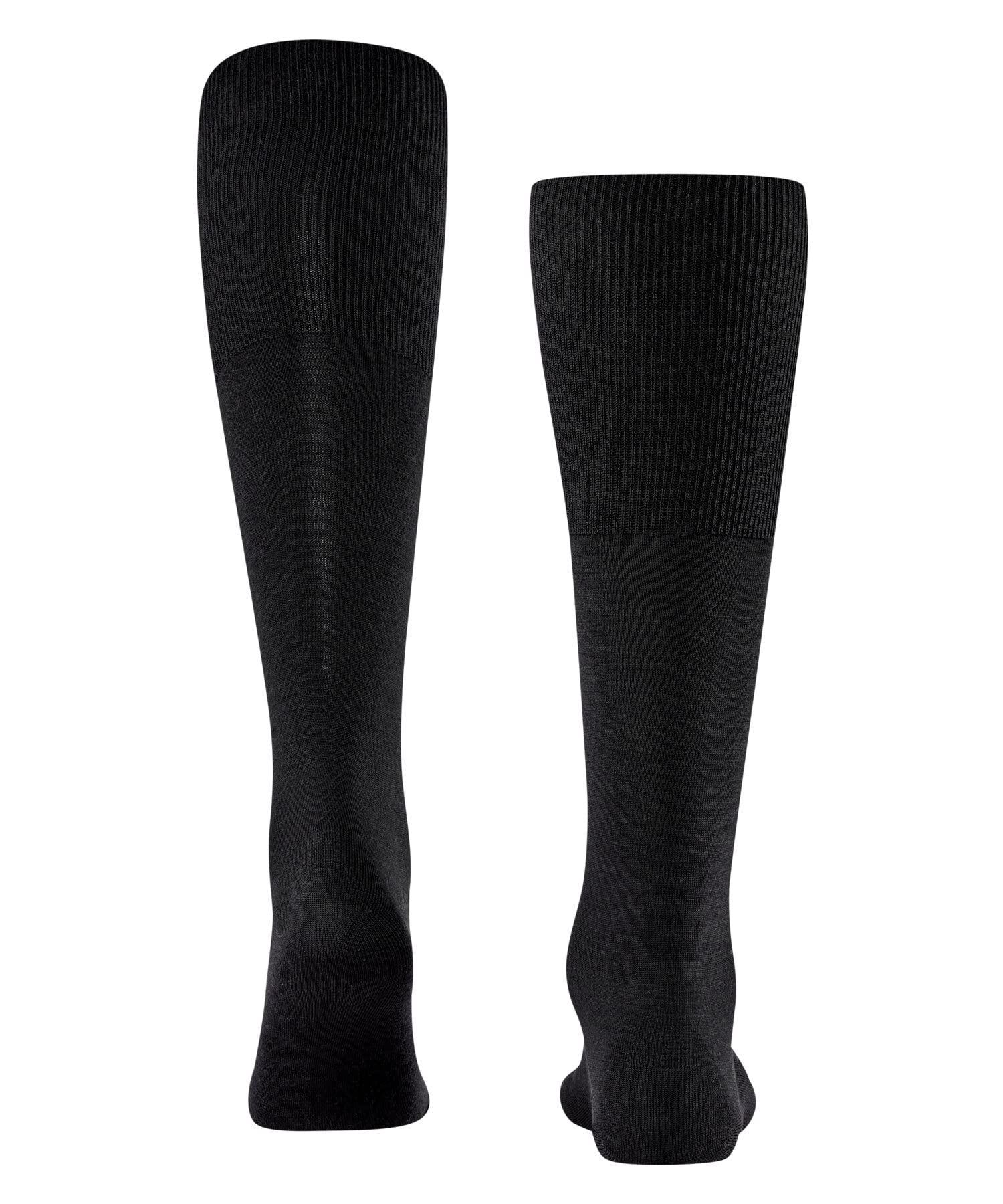 FALKE Men's Knee-High Dress Socks for Travel & Business - Breathable Merino Wool & Cotton Blend - Lightweight Formal Socks for Work, Office & Leisure Wear - Perfect for Airports, Business Trips & Daily Commuting (1 Pair)