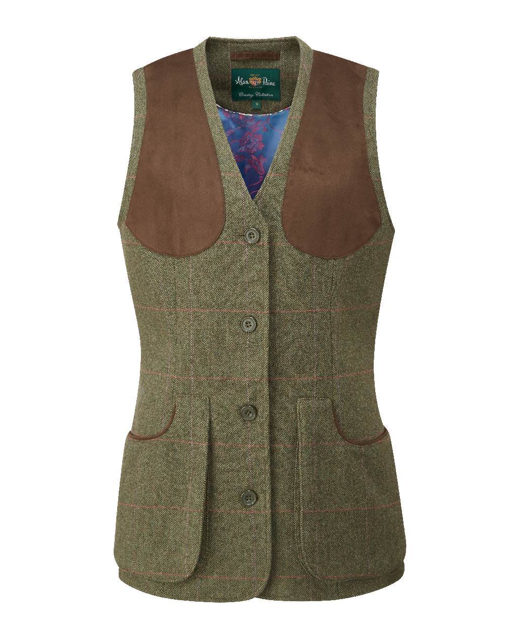 Alan Paine Combrook Ladies Tweed Shooting Waistcoat - Women's Vintage Style Vest for Hunting & Outdoor Activities - Perfect for Shooting, Country Walks & Equestrian Events