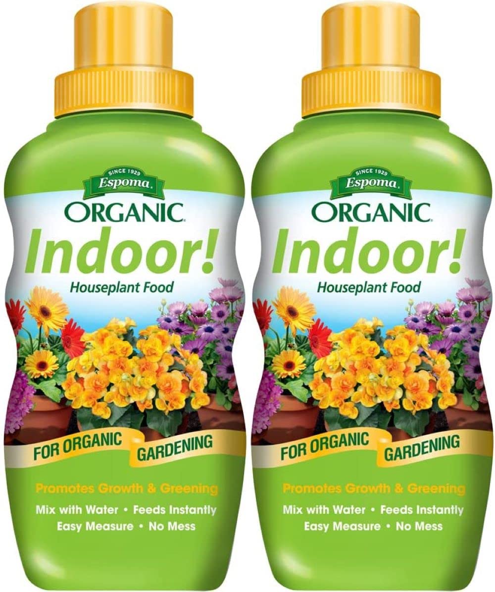 Espoma Organic Indoor Liquid Plant Food - 8 fl oz (Pack of 2) | Natural Houseplant Fertilizer for Pothos, Snake Plants & Peace Lilies | Perfect for Home, Office & Indoor Gardening