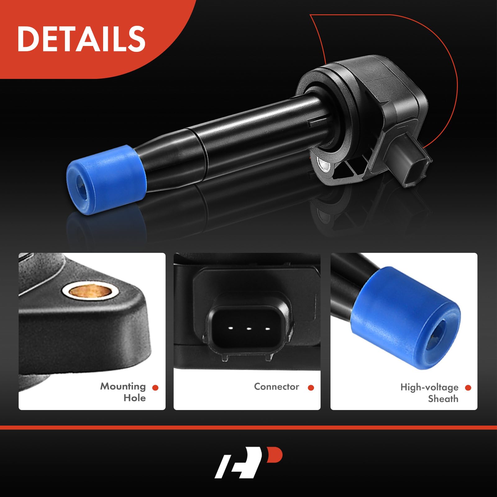 6PCS Premium Ignition Coil Packs for Honda & Acura V6 3.5L 3.7L - Compatible with Accord 2008-2012, Odyssey 2008-2017, RL 2009-2012, TL 2009-2014, TSX 2010-2014 - Improve Engine Performance & Fuel Efficiency