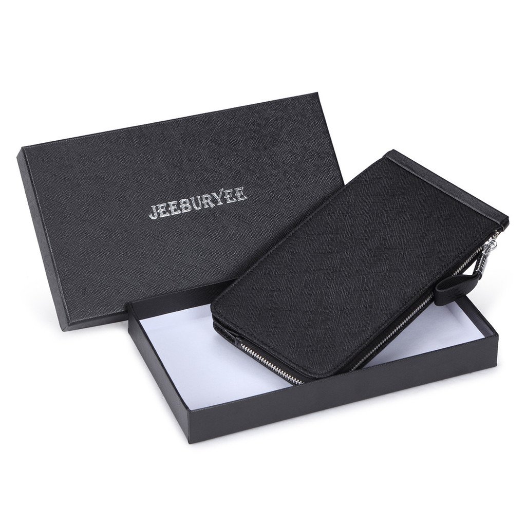 Genuine Leather Women's RFID Blocking Credit Card Holder with Long Zipper - Slim Wallet for Travel, Shopping & Everyday Use