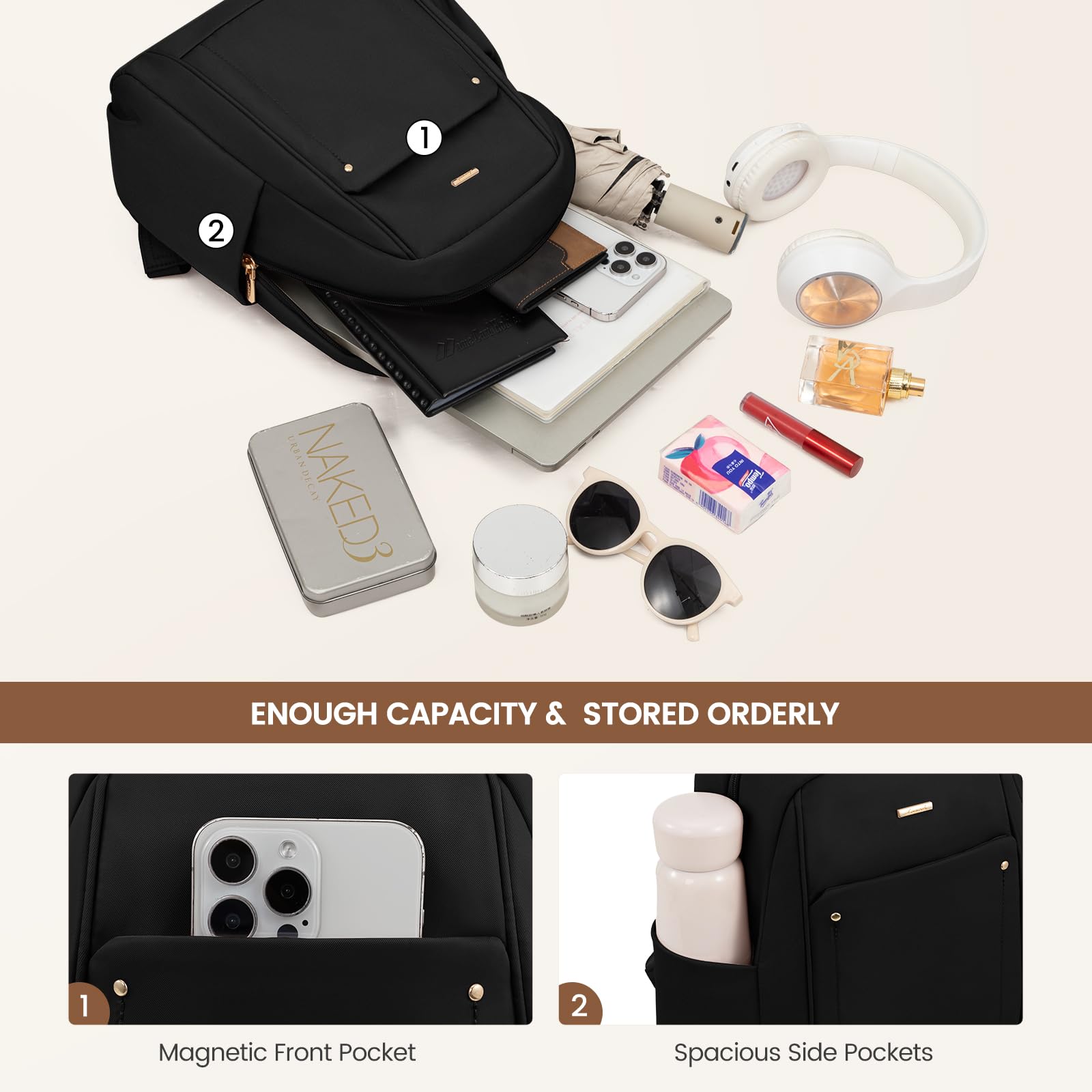 LOVEVOOK Mini Backpack for Women - Lightweight Travel & Work Daypack for Daily Use & Parties