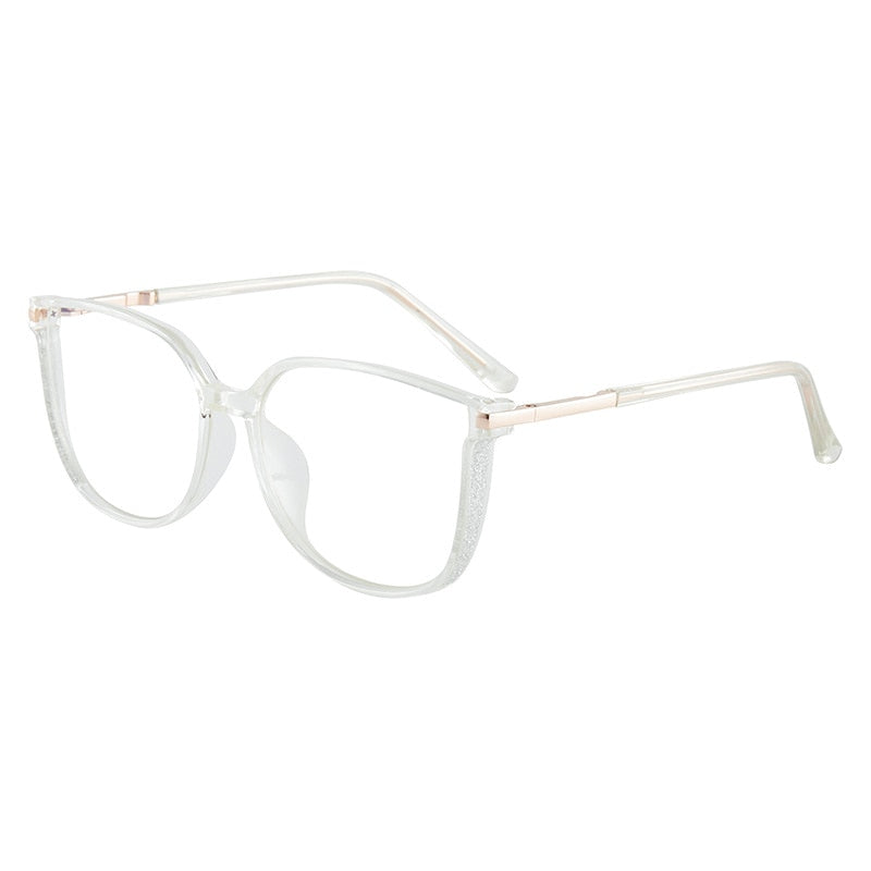 CCspace Women's Full Rim Square Titanium Eyeglasses Frame - Lightweight TR90 Comfortable Glasses for Work, Reading & Daily Fashion Accessories