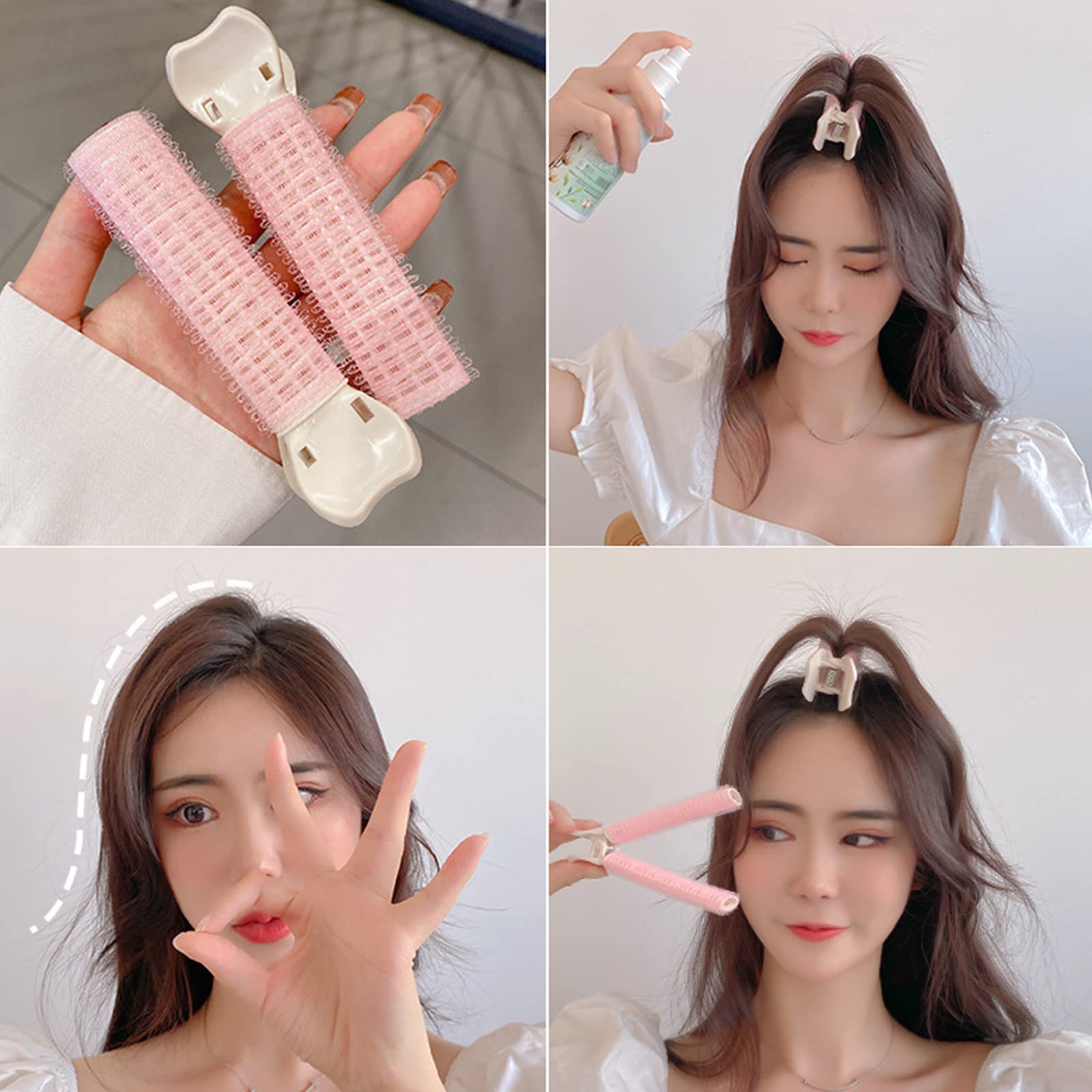 2 Pcs Instant Hair Volumizing Clips for Women - Washable & Reusable Hair Roller Curlers for Root Lift & Bangs Styling - Natural Fluffy Hair Volumizer for Girls & Women - Perfect for Home, Travel & Daily Styling
