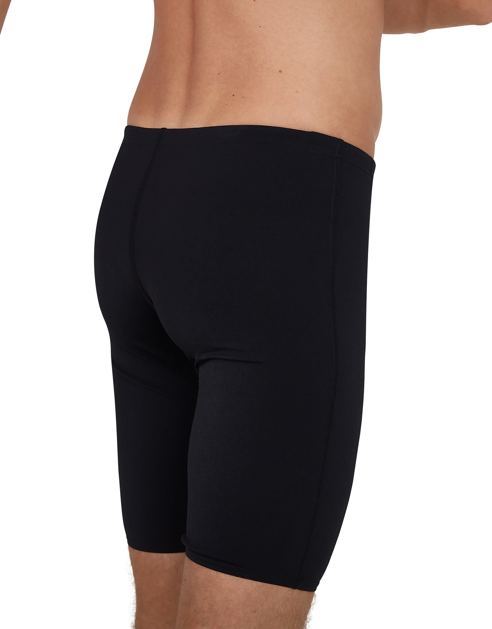 Essential Endurance Plus Jammer Swimwear for Men - High Performance Competitive Swim Trunks in Black - Perfect for Lap Swimming, Training & Water Sports