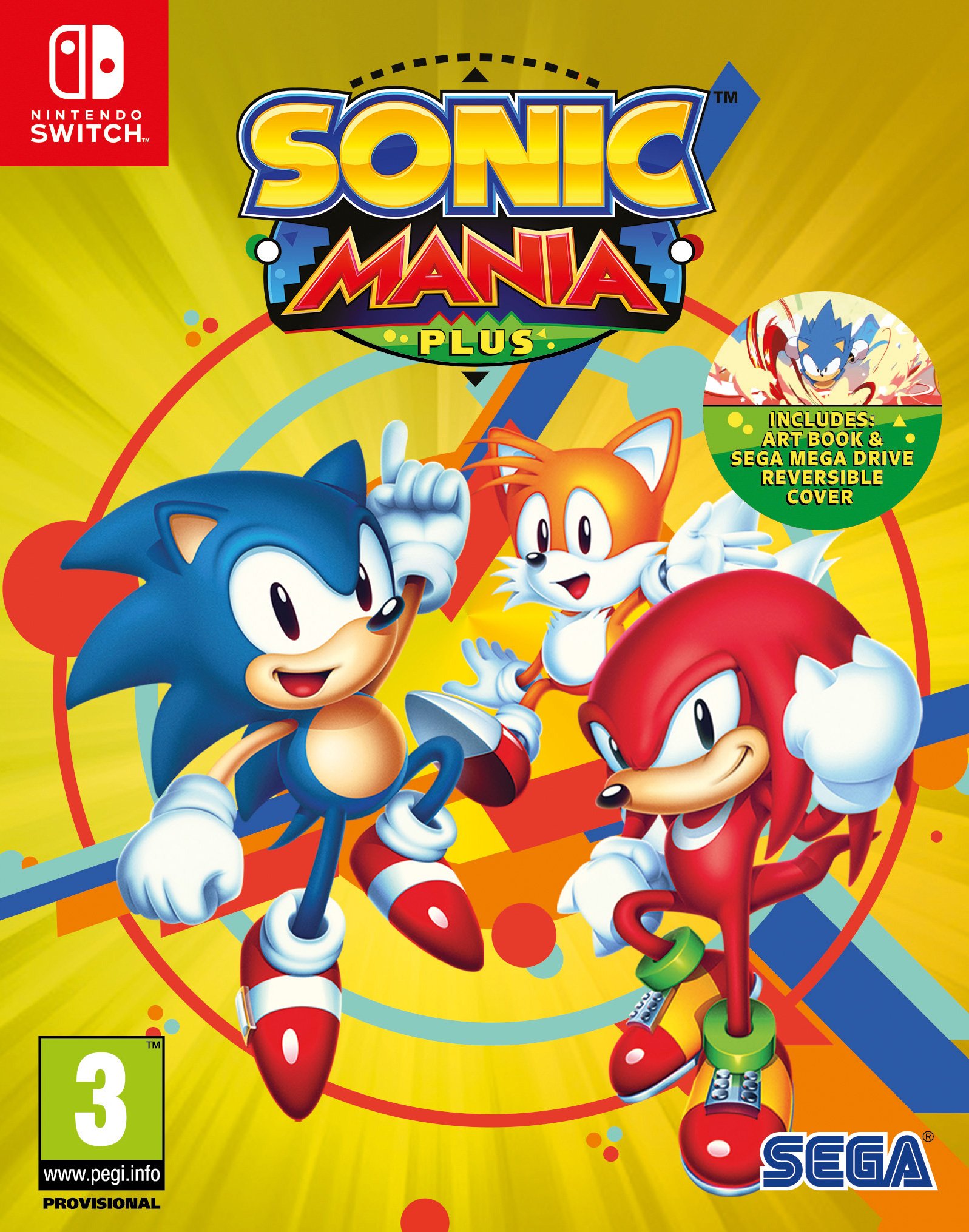 Sonic Mania Plus - Nintendo Switch Game | Fast-Paced Platformer Adventure | Perfect for Family Fun & Solo Gaming