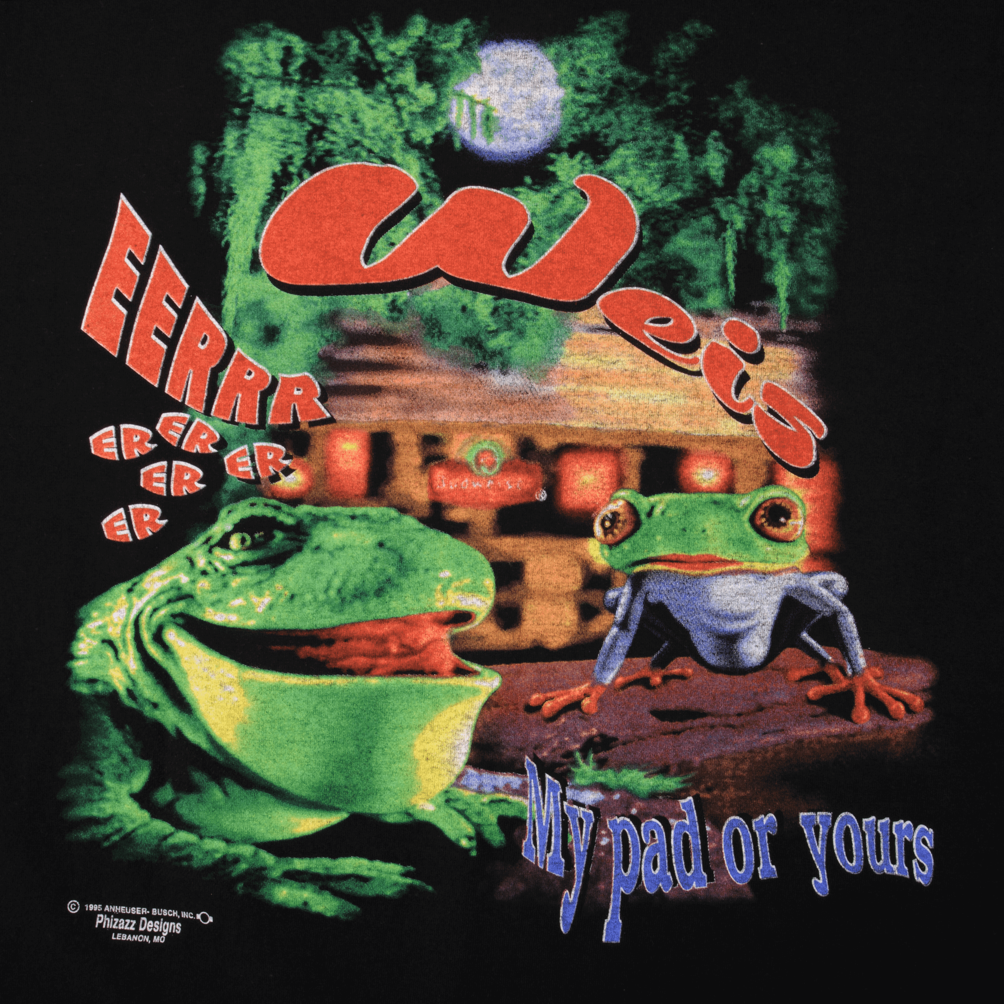 Vintage 1995 Budweiser Frog Graphic T-Shirt XL - Made in USA - Retro Beer Lover Tee for Casual Wear & Collectors