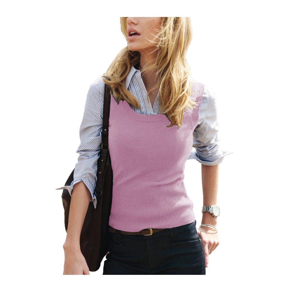 Parisbonbon Women's 100% Cashmere Scoop Neck Vest - Soft & Warm Winter Layering Piece, Lilac Color, Plus Size 5X for Casual Outfits & Office Wear