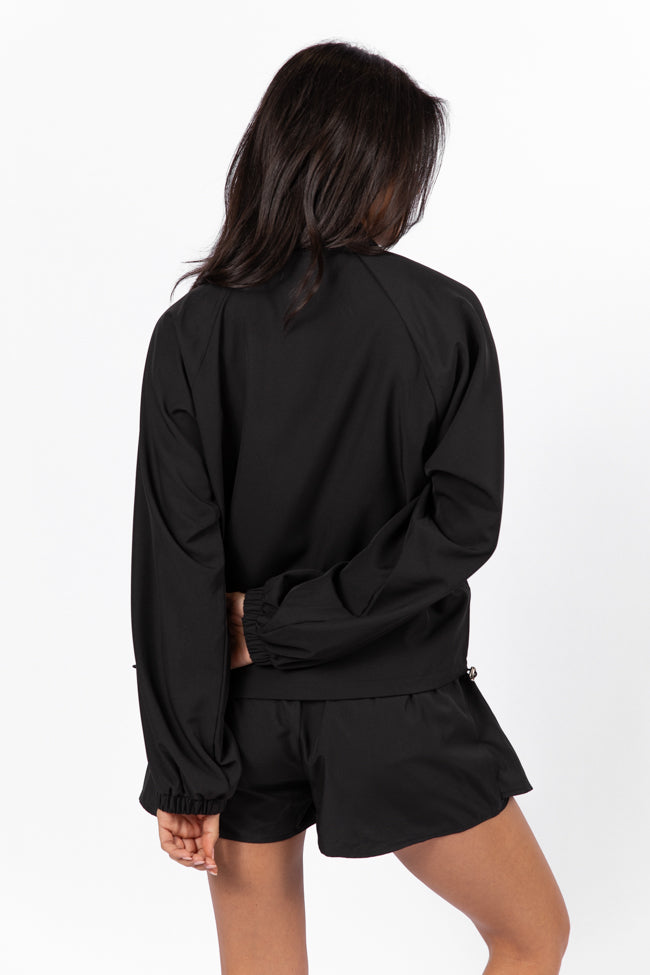 On The Daily Black Full Zip Windbreaker Jacket for Men & Women | Lightweight Water-Resistant Windbreaker for Running, Hiking & Outdoor Activities | FINAL SALE