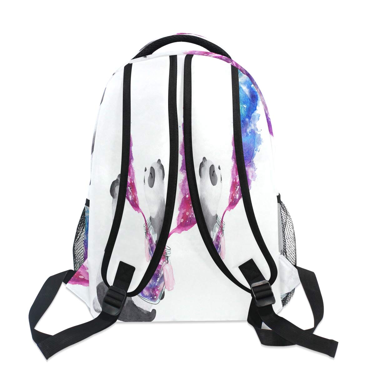 Blueangle Panda Galaxy Glass Jar Print Laptop Backpack - Lightweight School Backpack for Girls, Boys & Teens - Perfect for College, Work & Travel