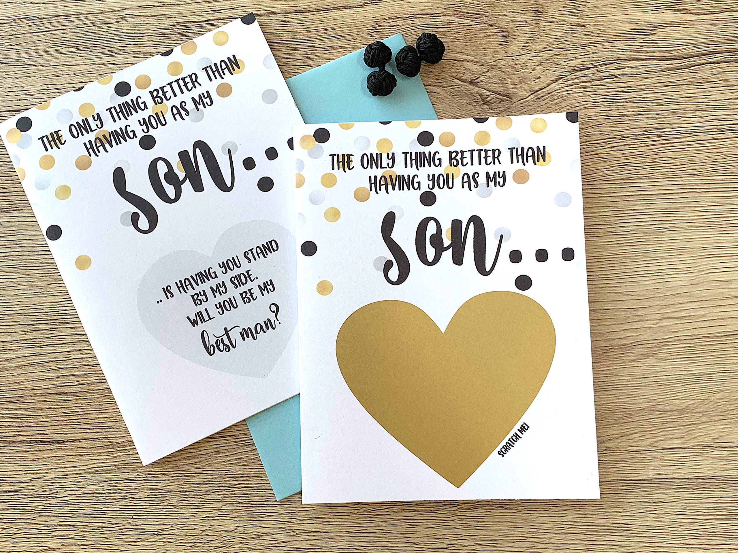 Funny Best Man Proposal Scratch Off Card for Son - Perfect for Weddings, Groomsmen Gifts & Special Occasions