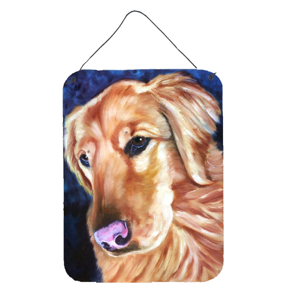 Golden Retriever Wall Decor - 12x16 Aluminum Metal Sign for Kitchen, Bar, Bathroom & Front Door - Rustic Home Plaque by Caroline's Treasures - Perfect for Dog Lovers & Pet-Themed Room Decor