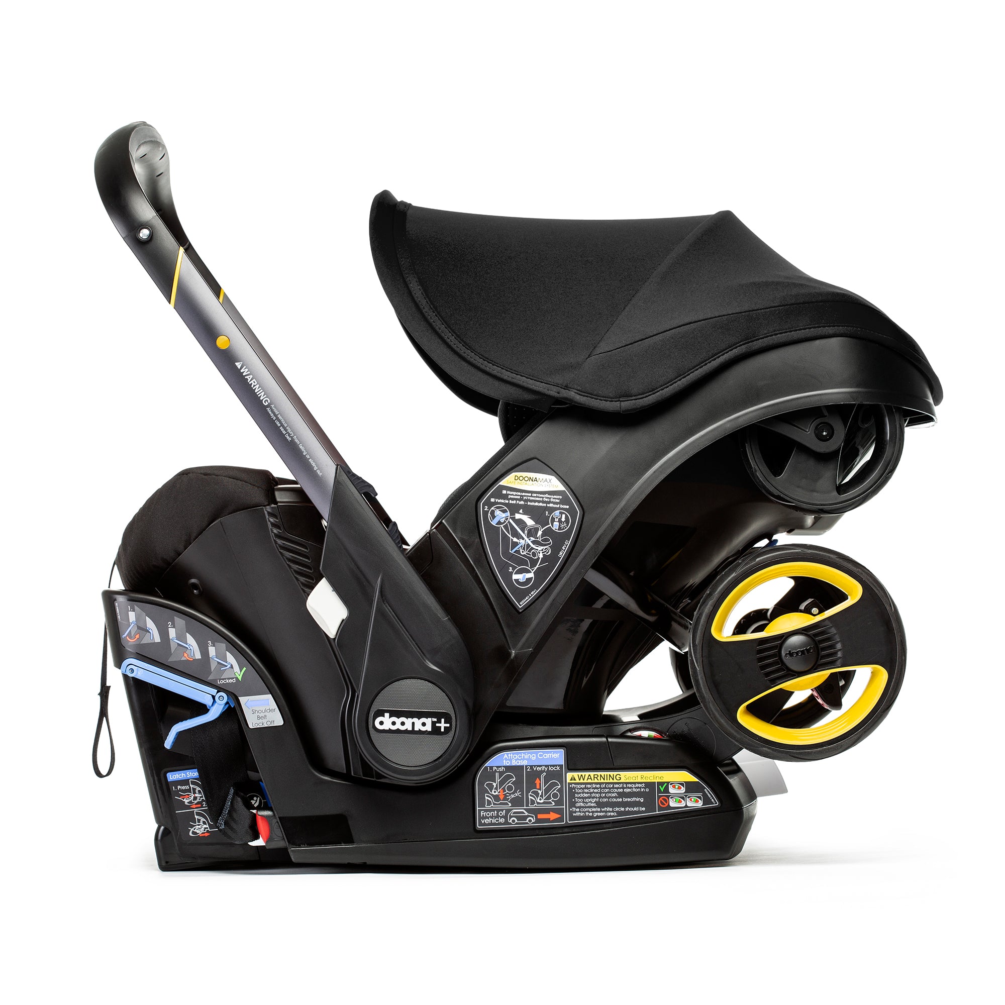 Doona Infant Car Seat & Stroller Travel System with SensAlert Technology - Safe Baby Carrier for Newborns to Toddlers | Perfect for Air Travel, Road Trips & Everyday Use