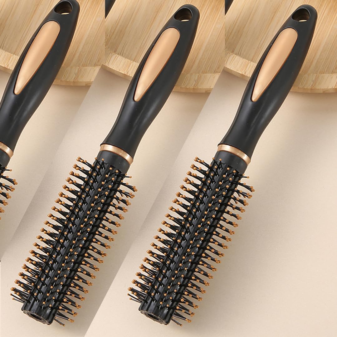 Professional Hair Roller Brush for Blow Drying - Volumizing & Smoothing Styling Tool for Women | Creates Perfect Curls & Waves at Home | Includes Free Tail Comb | Ideal for Daily Styling, Salon-Like Results & Quick Hair Prep