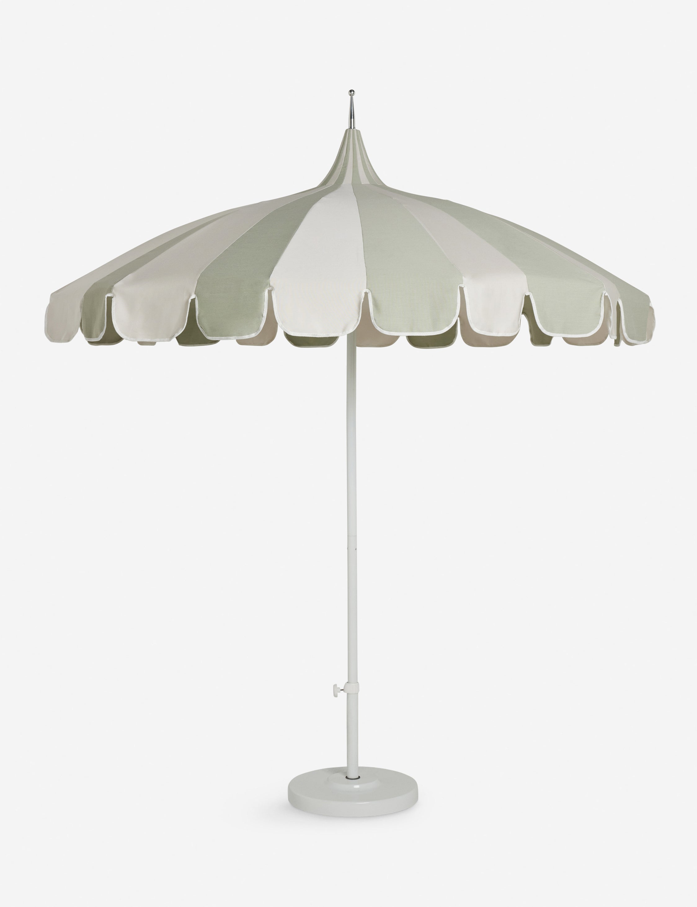 Sarah Sherman Samuel Aamu 8'6 Pagoda Outdoor Umbrella - Waterproof Patio Umbrella with UV Protection for Backyard, Poolside & Outdoor Dining - Beige Sun Shade for Garden, Deck & Beach
