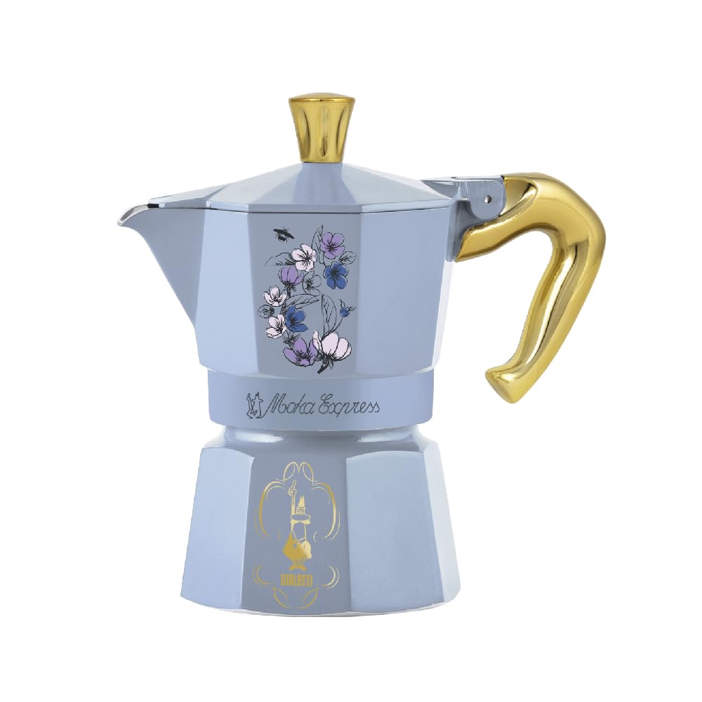 Bialetti Moka Express Bridgerton Stovetop Espresso Maker – Official Netflix Licensed Aluminum Coffee Pot (3 Cups, 4.3 oz) – Perfect for Home Brewing, Gifts & Bridgerton Fans