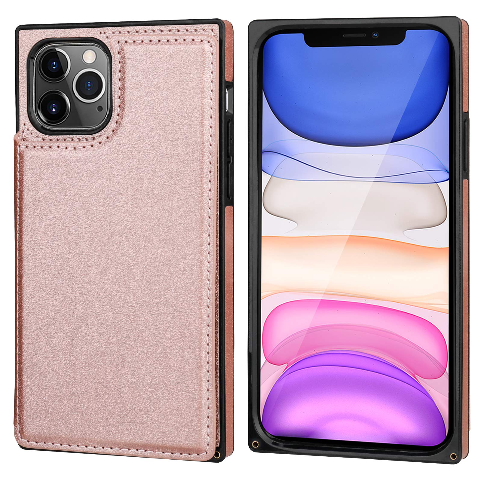 Premium PU Leather iPhone 11 Pro Wallet Case with Card Holder & Kickstand - Magnetic Closure, Shockproof Protection for 5.8