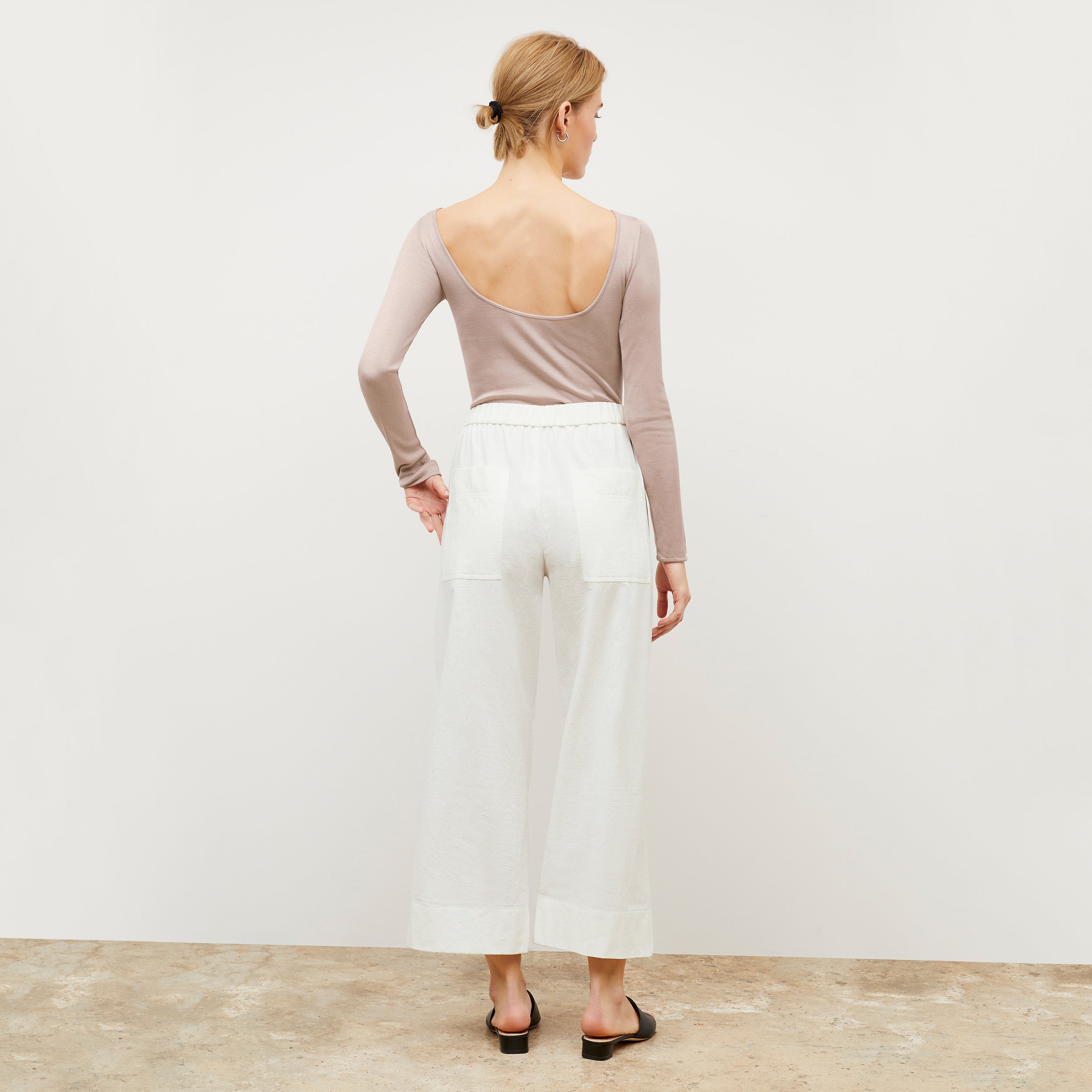 Madelyn Pants - Double Faced Linen Pants in Ivory | Comfortable & Stylish Women's Trousers for Work, Travel & Casual Wear