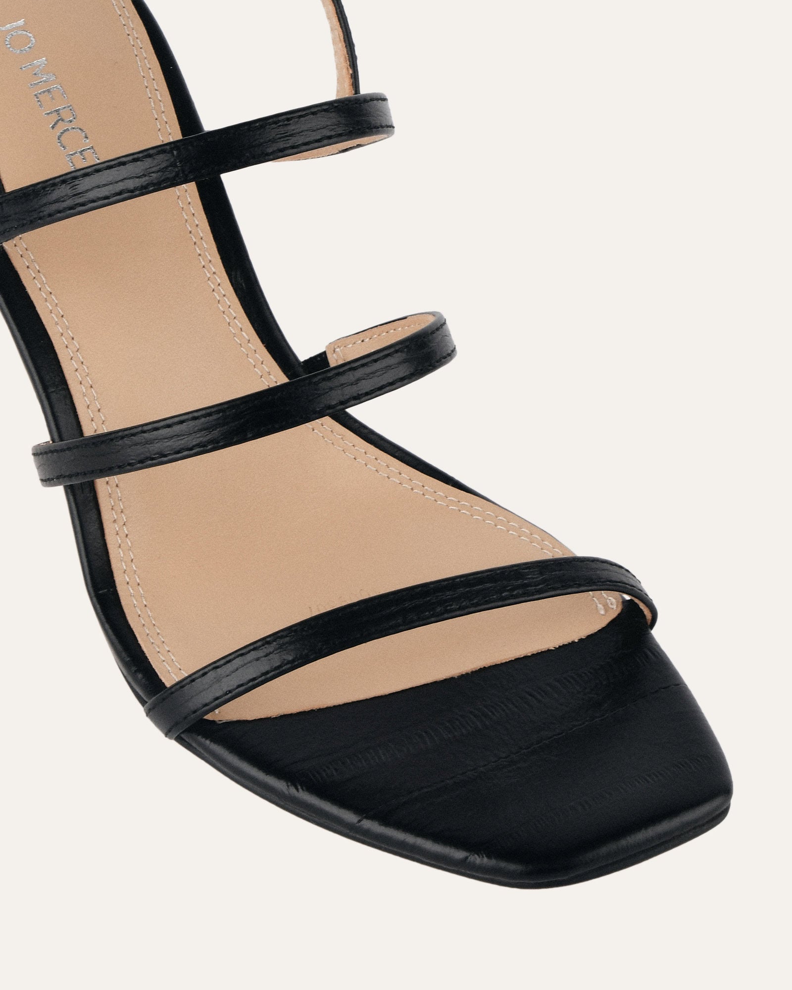 NIX Women's Black Lizard Print Mid Heel Sandals - Comfortable Summer Dress Shoes for Weddings, Parties & Office Wear