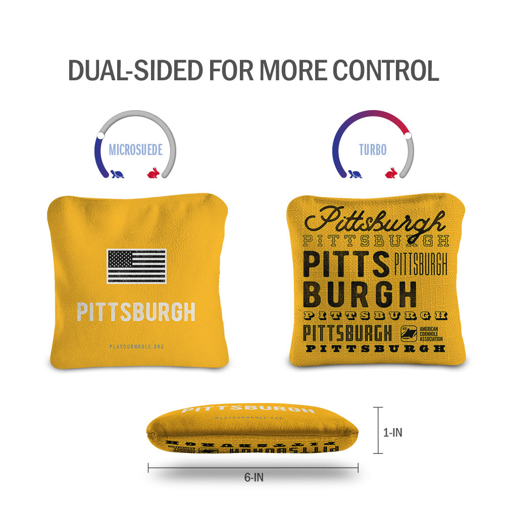Pittsburgh Steelers Vintage Football Game Day Cornhole Bags - Official NFL Team Logo Bean Bags for Tailgating, Backyard Parties & Outdoor Games