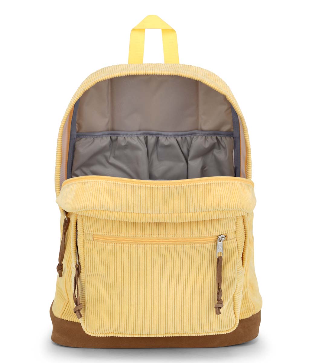 JanSport Right Pack Expressions Backpack - Sun Shimmer Corduroy Fabric for School, College & Travel | Durable Laptop Bag with Padded Straps for Comfort