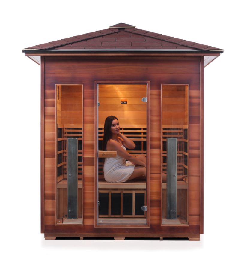 Enlighten Sauna Diamond 4-Person Infrared & Traditional Home Sauna - Perfect for Home Spa, Relaxation & Detox Therapy (Model H 17378)