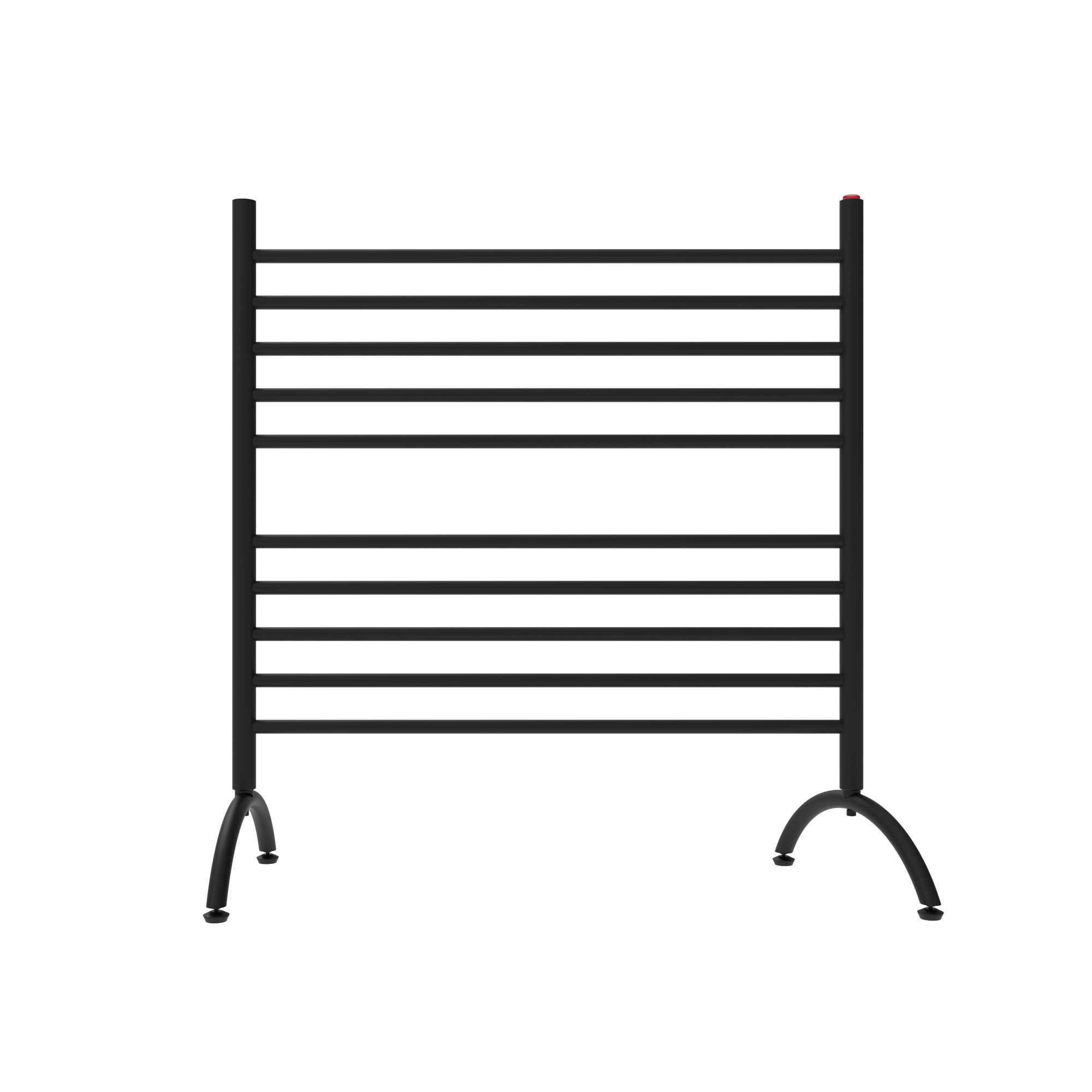 Amba SAFSMB-33 33-Inch Freestanding Towel Warmer - 10 Bar Heated Rack for Bathroom & Spa - Matte Black Finish | Perfect for Luxury Bathrooms, Hotels & Home Spa Relaxation