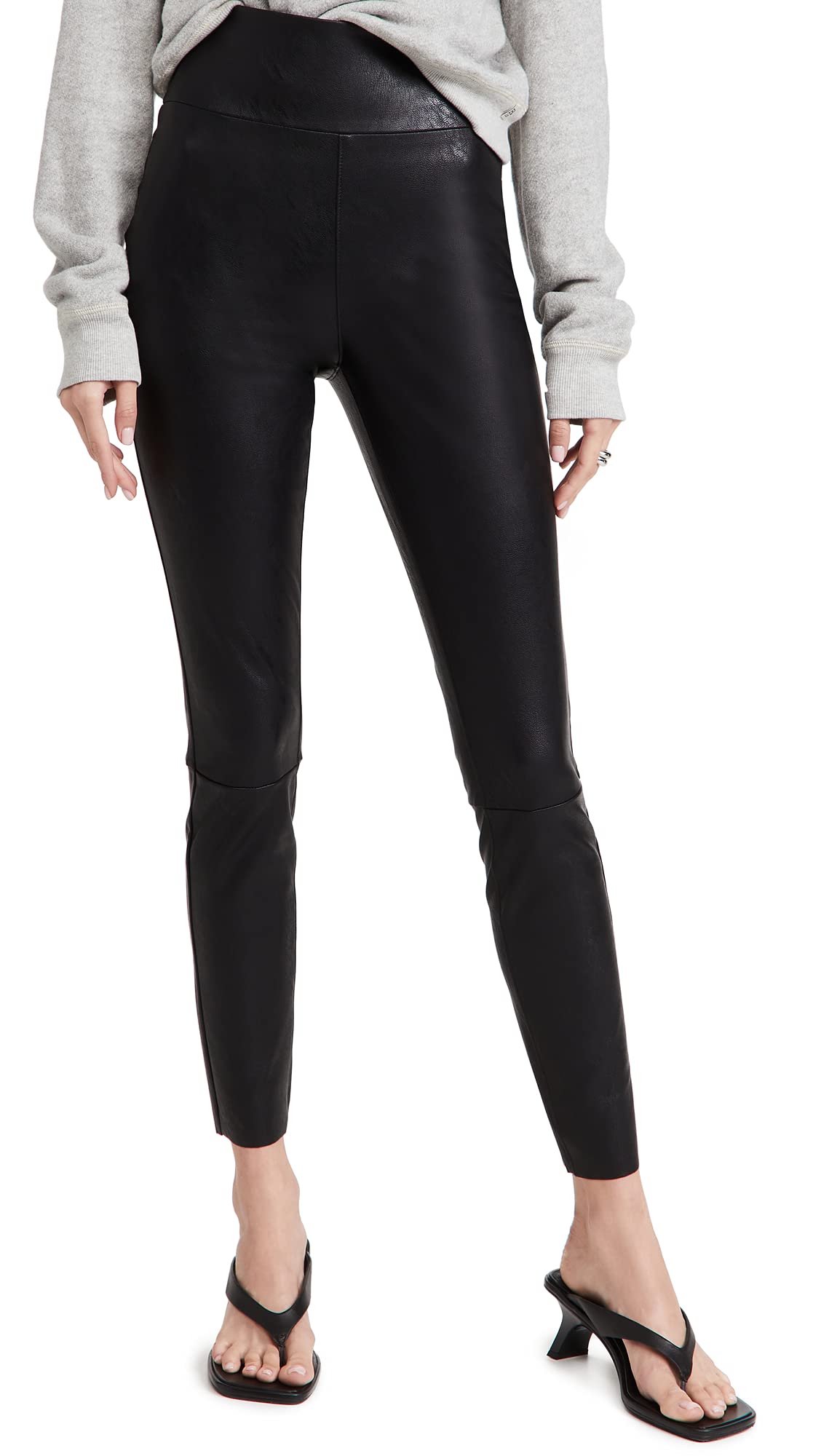 PAIGE Women's Sheena High Rise Vegan Leather Leggings - 4-Way Stretch, Comfortable & Stylish for Yoga, Workout & Everyday Wear