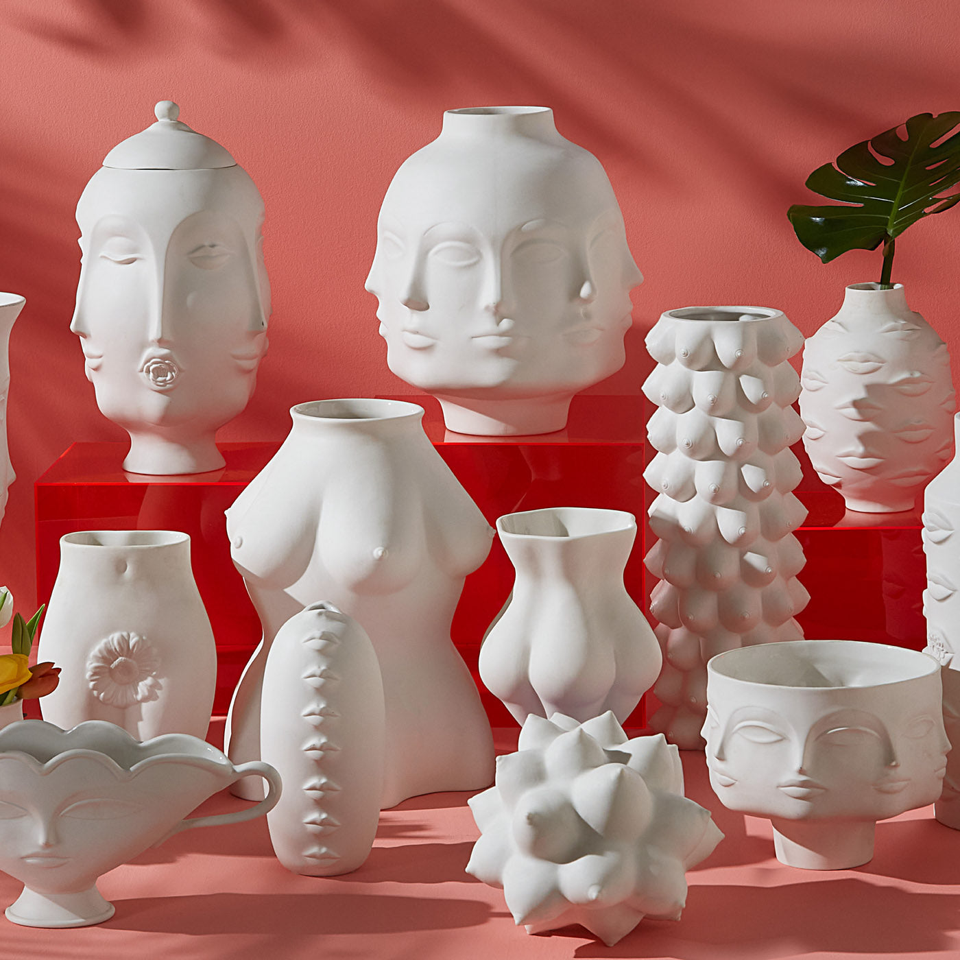 Luciana Decorative Vase - Modern Ceramic Flower Vase for Home Decor, Wedding Centerpiece & Living Room Tabletop Display