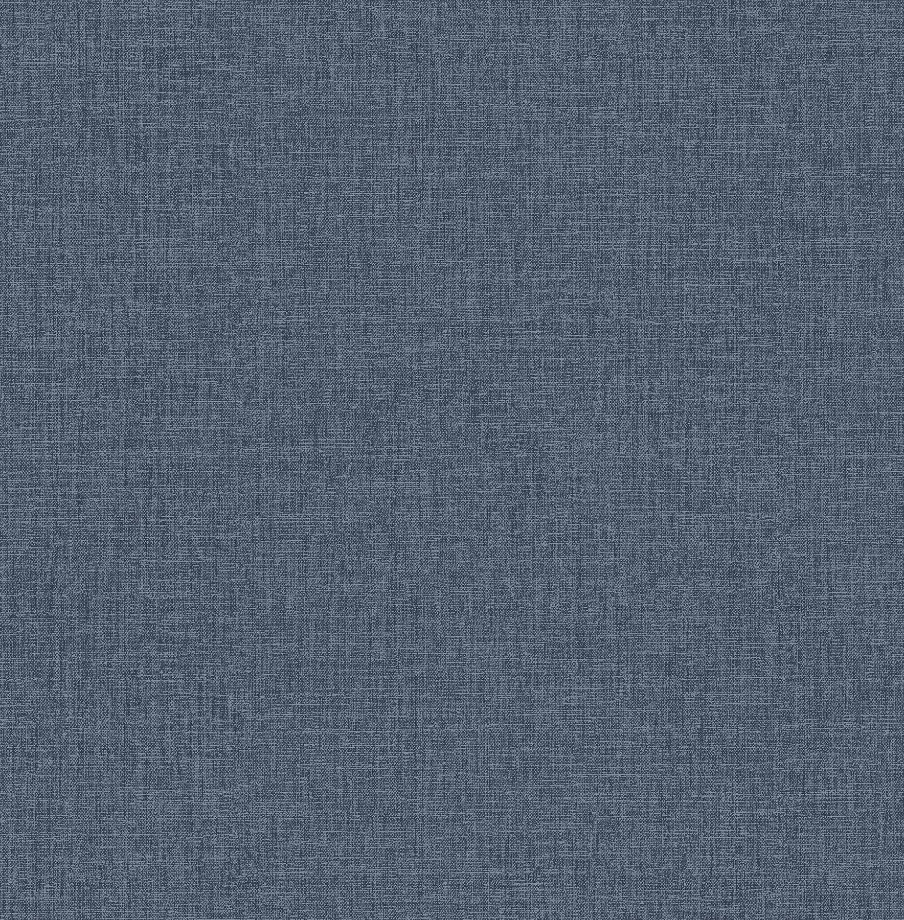 Glen Dark Blue Linen Wallpaper - Premium Textured Wall Covering for Living Room, Bedroom & Office Decor