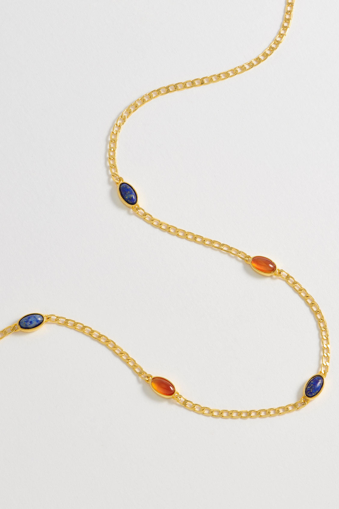 Gemstone Chain Necklace for Women - Elegant Beaded Jewelry with Natural Stones - Perfect for Parties, Weddings & Everyday Wear