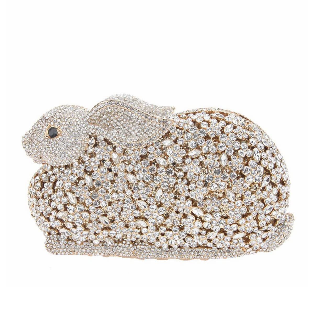 Elegant Women's Rabbit Rhinestone Clutch Purse - Sparkling Crystal Evening Bag for Prom, Cocktail Party & Formal Events | Perfect for Weddings, Galas & Special Occasions