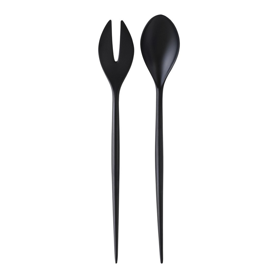 Premium Krenit Salad Serving Set - 8-Piece Stainless Steel Salad Tongs & Forks - Ideal for Dinner Parties, BBQs, and Buffets