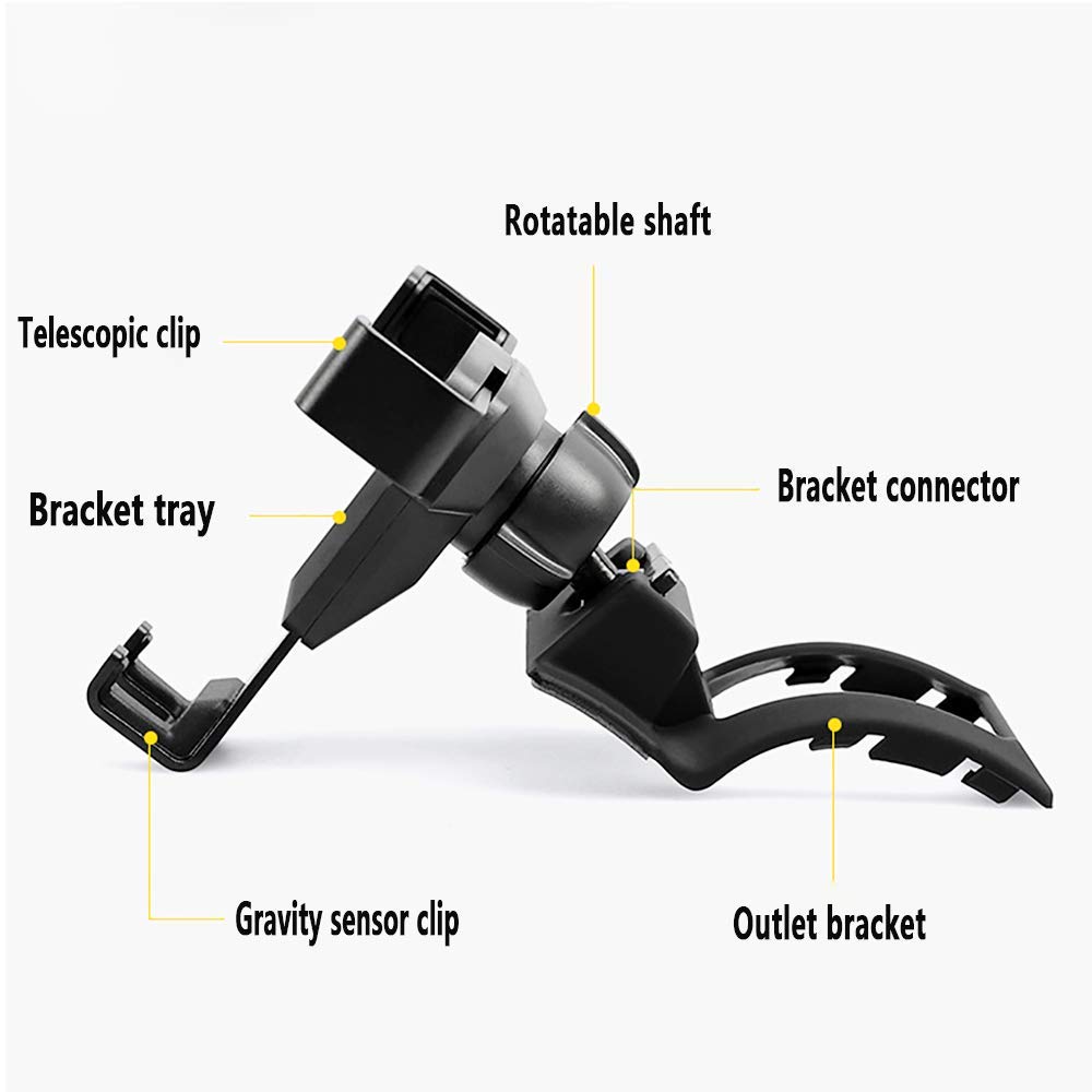 Universal Car Phone Holder for Toyota CHR 2017-2024 - Adjustable Air Vent & Dashboard Phone Mount - Compatible with iPhone & Samsung 4-7 Inch Smartphones - Perfect for Hands-Free Navigation & Safe Driving