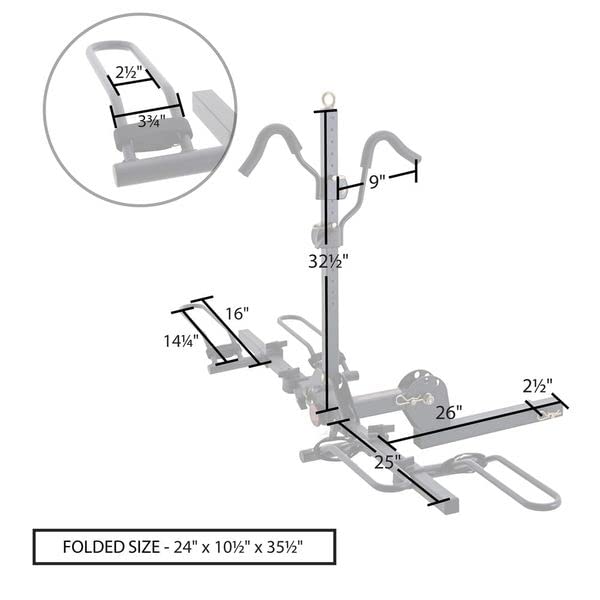 Heavy Duty RV Hitch Bike Rack for 2 Bicycles - Secure Bicycle Carrier for Camping, Road Trips & Outdoor Adventures