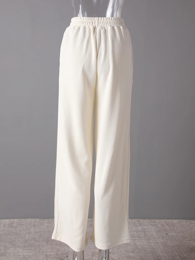 Beige Irregular Tank Top & Wide Leg Pants Two-Piece Set - Women's Sleeveless Fashion Outfit for Spring Summer 2025 | CPG3157 | Perfect for Beach Vacations, Casual Outings & Summer Parties