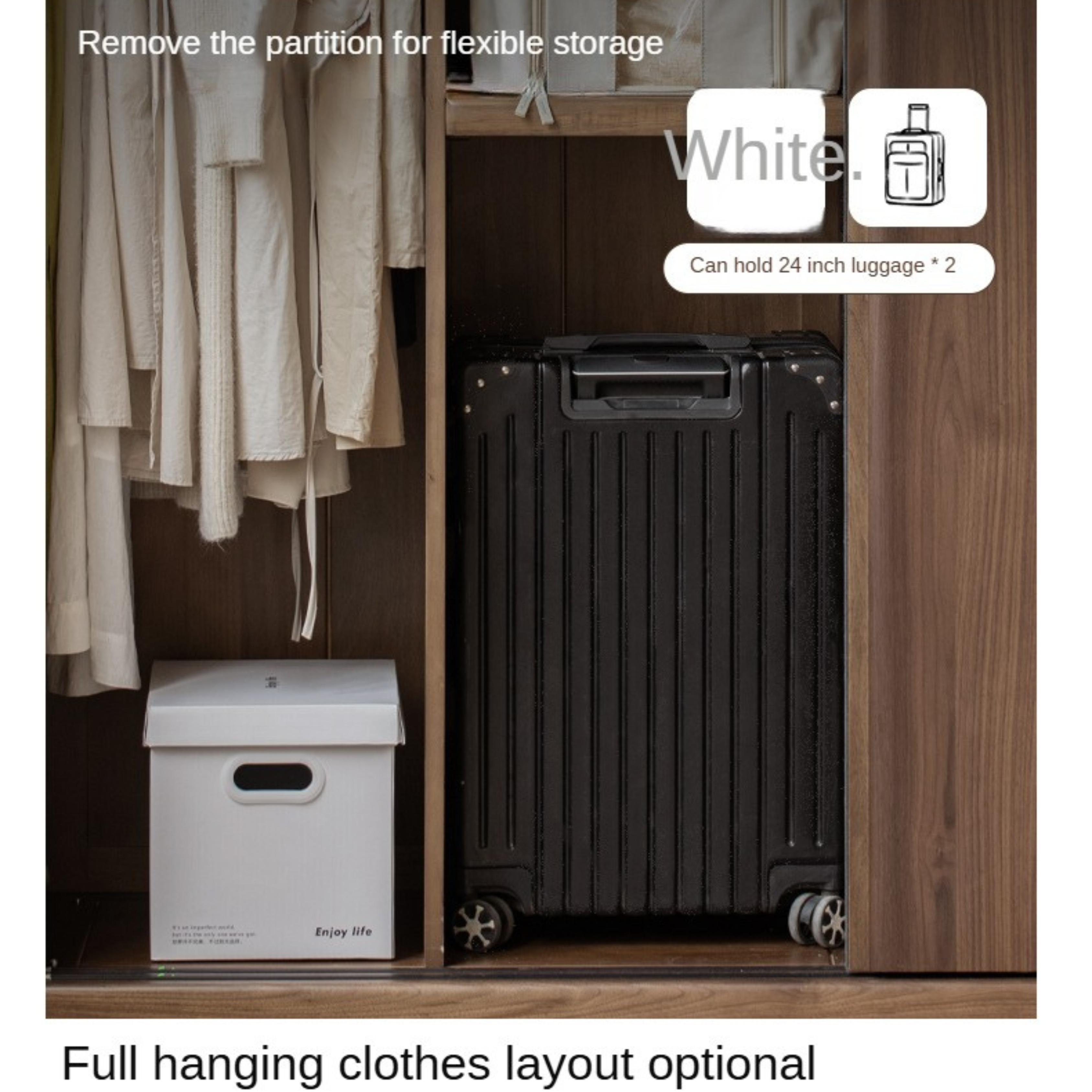 Premium Black Walnut Solid Wood Sliding Door Closet - Elegant & Durable Wardrobe Solution for Bedroom, Walk-in Closet, and Modern Home Decor