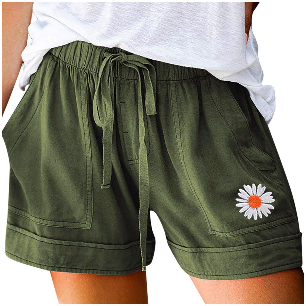 Hessimy Women's Summer Shorts with Pockets - Comfy Beach & Pajama Shorts for Casual Wear