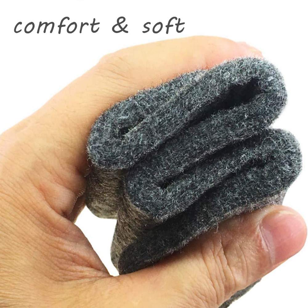Warm Wool Felt Shoe Insoles for Men - Comfortable Boot Inserts for Cold Weather - Perfect for Winter Hiking, Outdoor Work & Everyday Wear