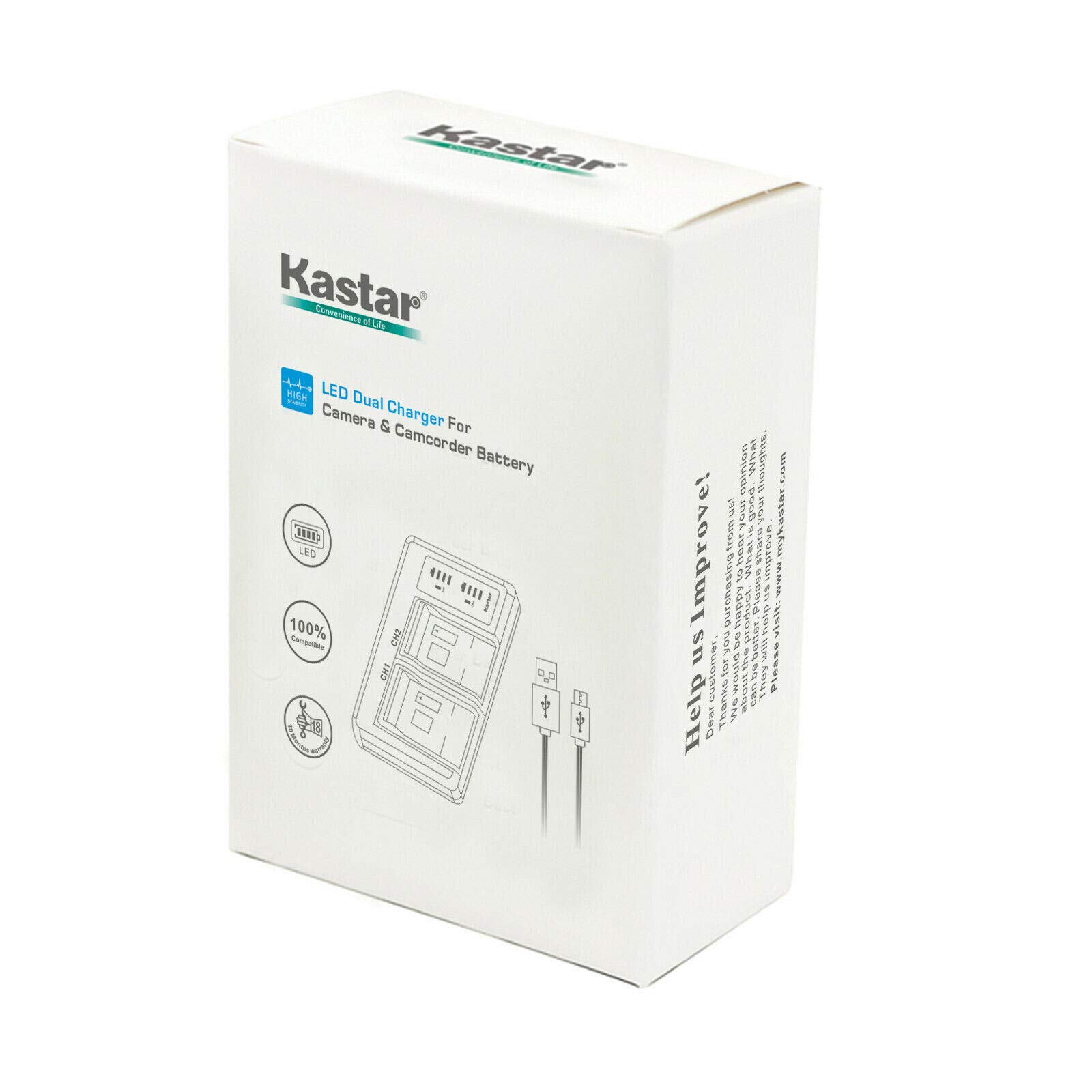 Kastar LTD2 USB Charger for SiOnyx Aurora SX-50 Battery - Compatible with PRO Night Vision Camera, IR Night Vision Cameras | Water-Resistant for Day/Night Action & Sports | Perfect for Hunting, Surveillance & Outdoor Adventures