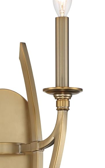 Minka Lavery 1092-740 Covent Park Torchiere Candle Wall Sconce - 2-Light 120W Brushed Honey Gold Wall Light Fixture (28