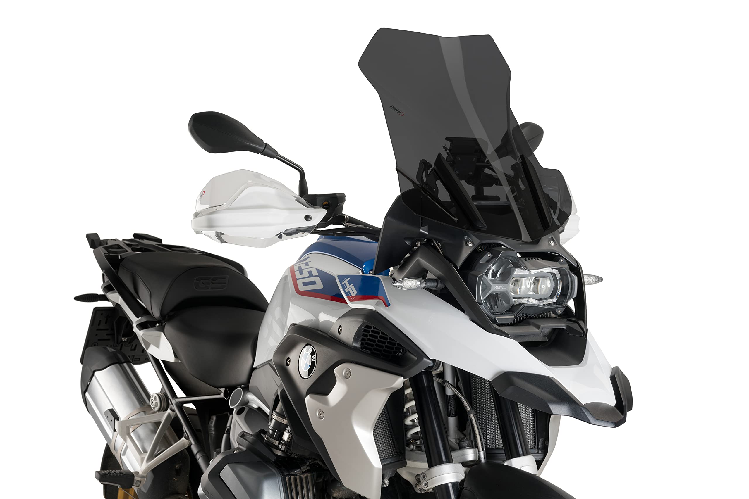 Puig 6486F Dark Smoke Motorcycle Windshield - Universal Fit for Touring Bikes, Reduces Wind Noise & Fatigue (Perfect for Long Rides & Highway Cruising)
