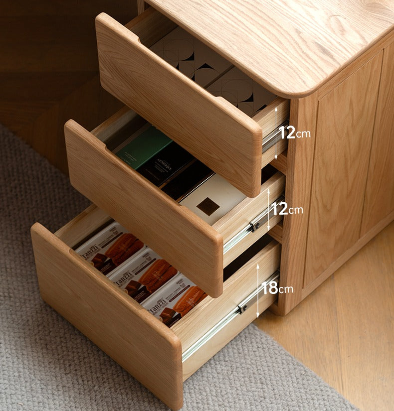 Oak Solid Wood Modern Study Table - Durable & Stylish Home Office Desk for Work or Study | Perfect for Small Spaces, Apartments & Remote Work