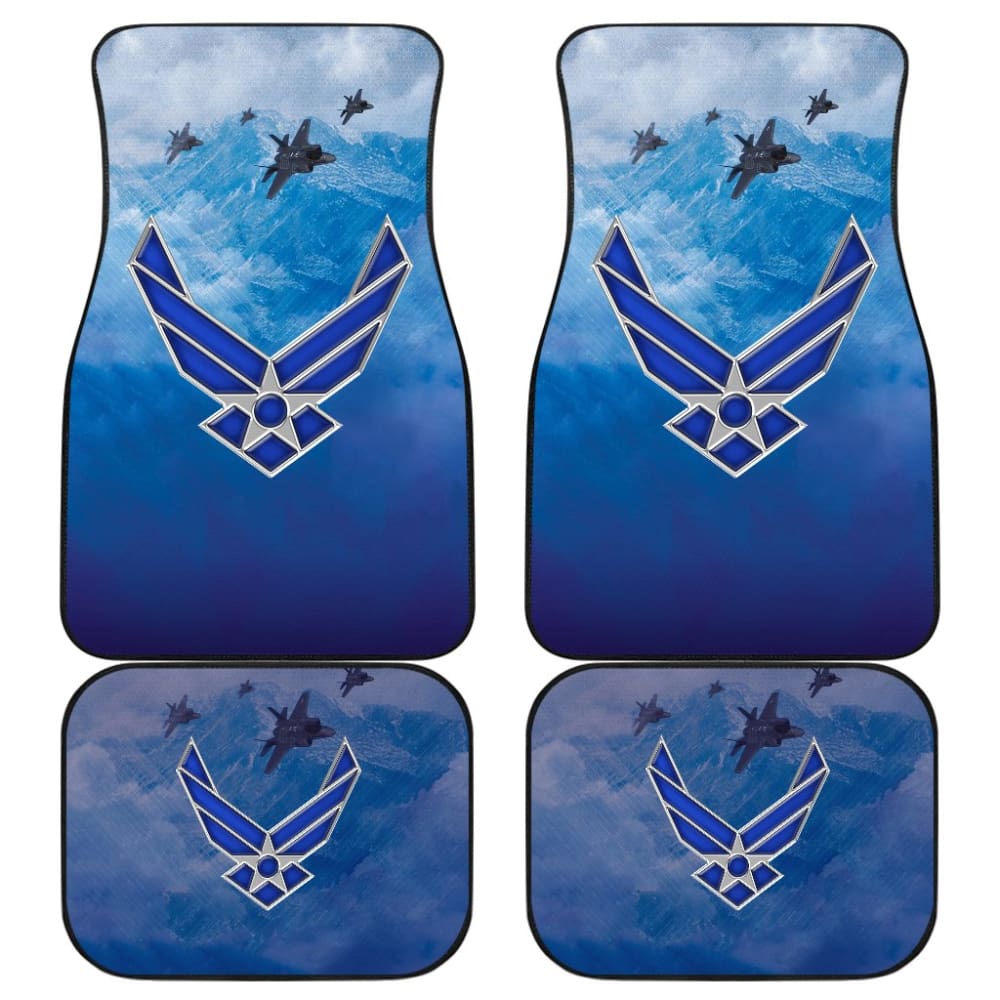 Premium US Air Force Military Printed Car Floor Mats - Durable, Non-Slip Auto Accessories for Jeep, Truck & SUV - Perfect Gift for Veterans & Car Enthusiasts (Model 211007)